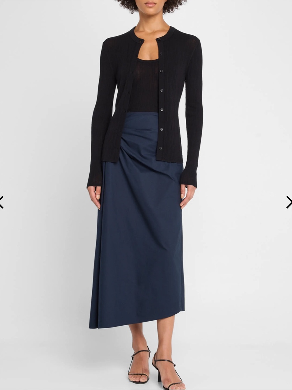 A.L.C. Tessa Ruched Midi Skirt